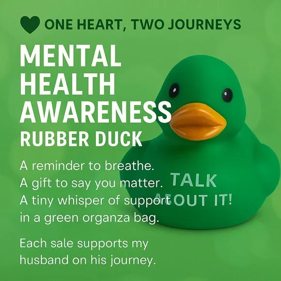 💚🦆 Mental Health Awareness Rubber Duck – Talk About It! (Limited Qty) - Picture 2 of 8